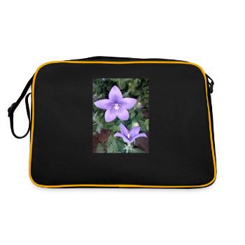 Purple flower - Retro Bag - black/gold - Back