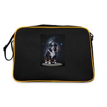 Chiot Bouvier Bernois - Sac Retro - noir/or - Dos
