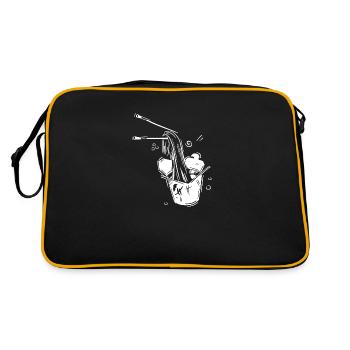 Japanese cuisine chopsticks - Retro Bag - black/gold - Back