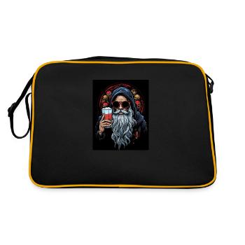 Bierliebhaber - Retro Tasche - Schwarz/Gold - Hinten