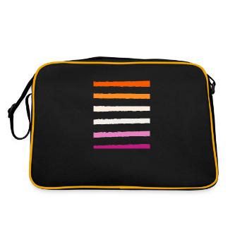 lesbian rayé - Sac Retro - noir/or - Dos