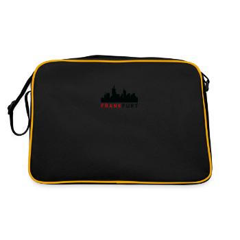 Frankfurt Skyline Rotschwarz - Retro Tasche - Schwarz/Gold - Hinten