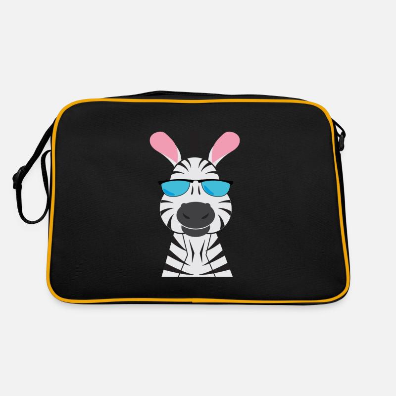 Zebra - Retro Tasche - Schwarz/Gold