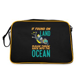Funny Scuba Diving Scuba Diver - Retro Bag - black/gold - Back