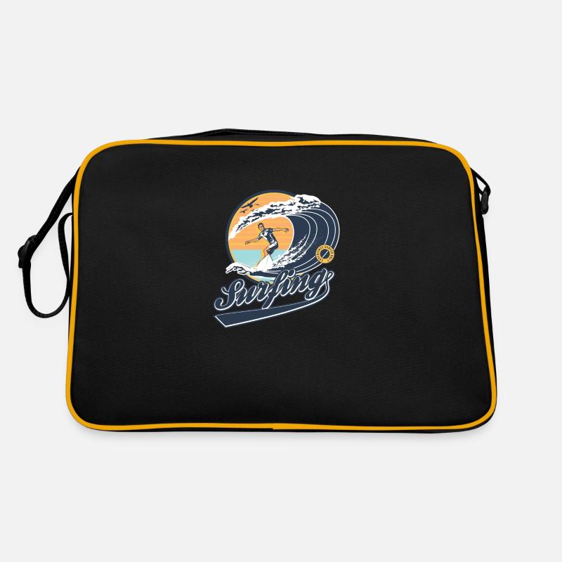 surf - Sac Retro - noir/or