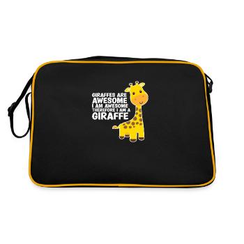 Les girafes sont géniales Je suis génial Amoureux des girafes - Sac Retro - noir/or - Dos