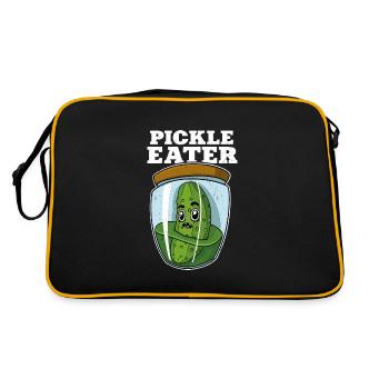 Cornichons Concombres Fruits Nourriture végétalienne Dicton - Sac Retro - noir/or - Dos