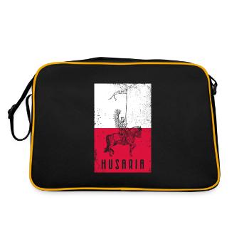 Polen Husaria Husaren Kavallerie Militär Geschicht - Retro Tasche - Schwarz/Gold - Hinten