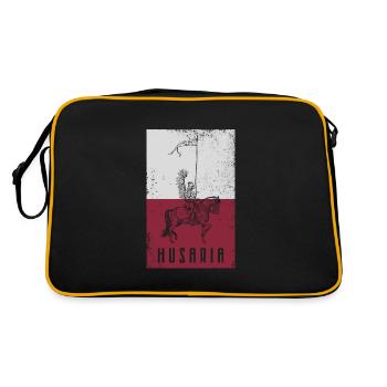 Polen Husaria Husaren Kavallerie Militär Geschicht - Retro Tasche - Schwarz/Gold - Hinten