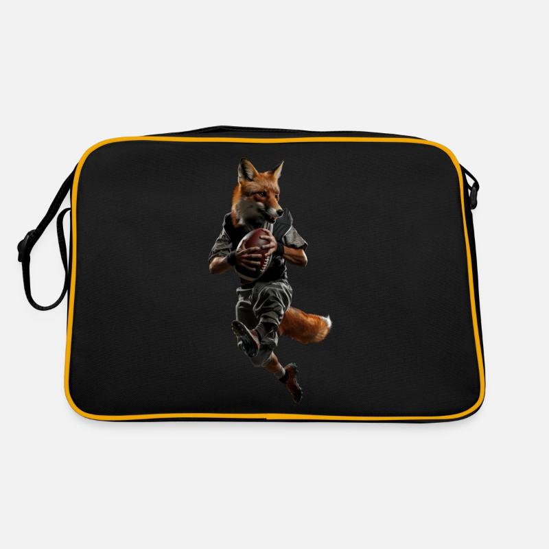 Fuchs - Retro Tasche - Schwarz/Gold