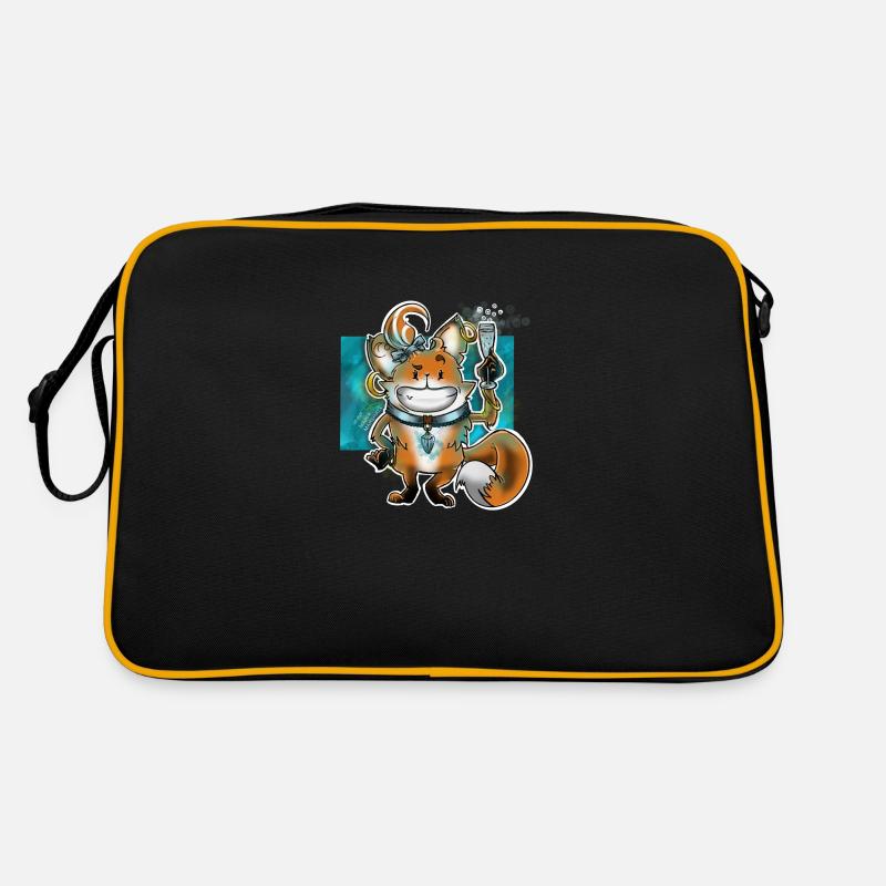 Prost Mahlzeit mit Fuchs Retro Tasche