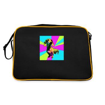 Teckel Pop Art - Sac Retro - noir/or - Dos