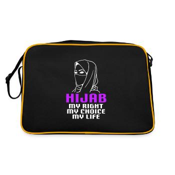 Muslim Hijab Headscarf - Retro Bag - black/gold - Back