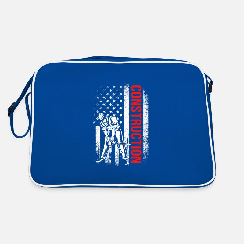 Construction worker construction site Retro Bag