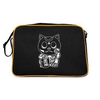 Porte-bonheur Maneki Neko Japon - Sac Retro - noir/or - Dos