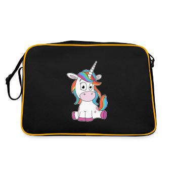 Licorne douce Personnaliser - Sac Retro - noir/or - Dos
