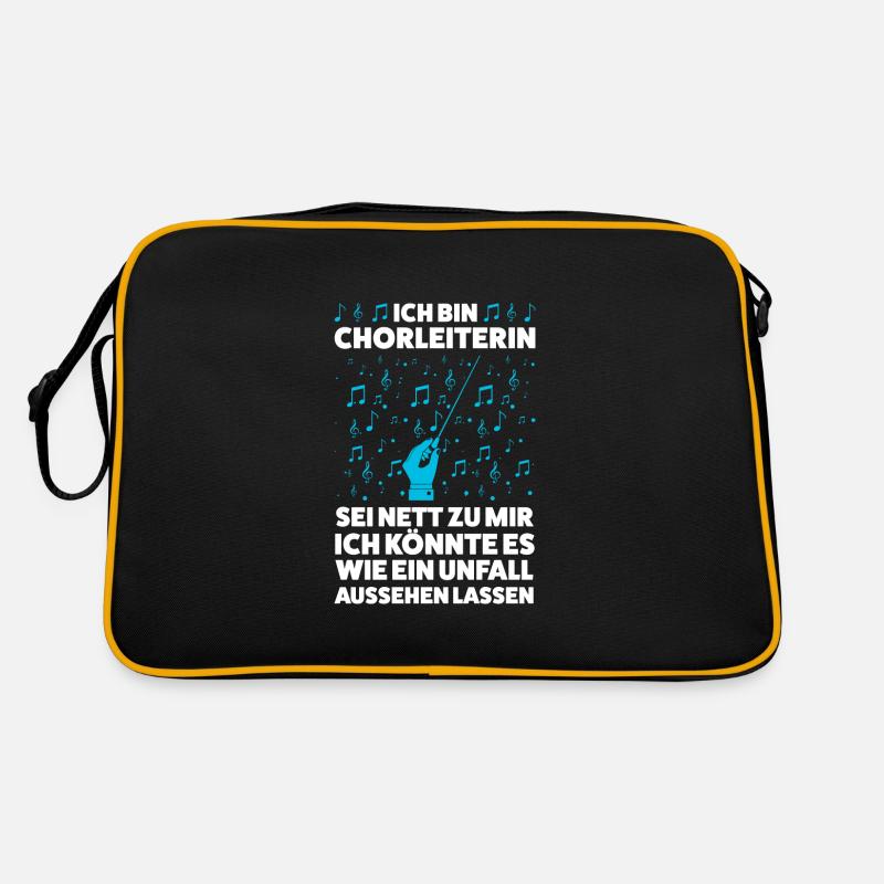 Chorleiterin Beruf Chorsänger Geschenk Retro Tasche