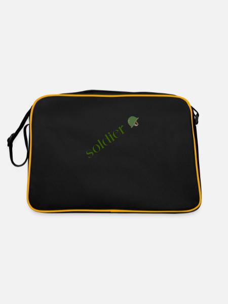 Logo soldier - Retro Bag - black/gold - Back