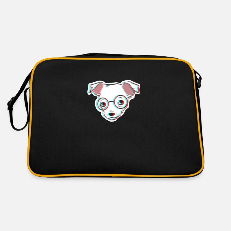 wise dog - Retro Bag - black/gold