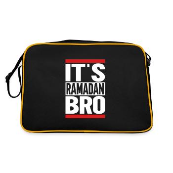 Es ist Ramadan, Bro - Retro Tasche - Schwarz/Gold - Hinten