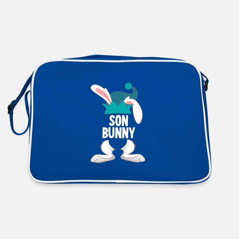 Fils Lapin de Pâques Joyeuses Pâques Sac Retro