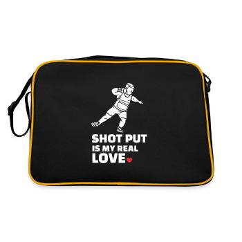 I love shot put - Retro Bag - black/gold - Back