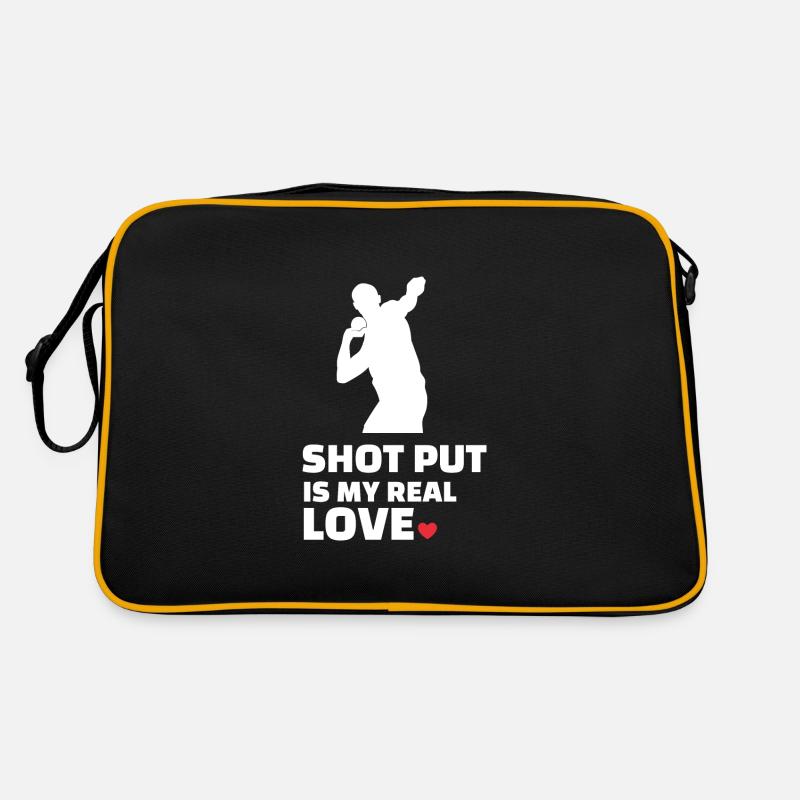 Ich liebe Kugelstoßen. Retro Tasche