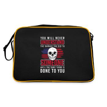 Fate Yoga Sarcasm Reaction - Retro Bag - black/gold - Back