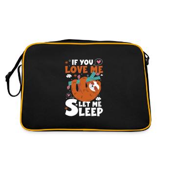 Lazy Tired Funny Sweet - Retro Bag - black/gold - Back