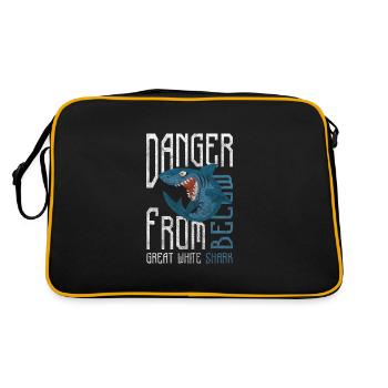 Requin Animal Plongeur Prédateur - Sac Retro - noir/or - Dos