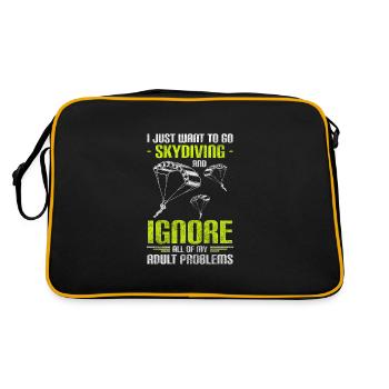 Skydiver Sky Sports Extrêmes Vol - Sac Retro - noir/or - Dos