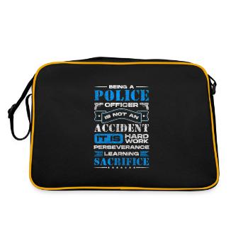 Police Law Enforcement Crime Handcuffs - Retro Bag - black/gold - Back