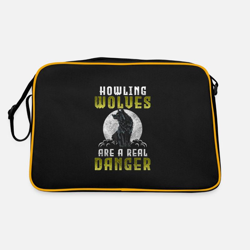loups lévrier dire loup gris Sac Retro