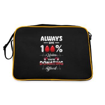 Le don de sang aide les sauveteurs Merci - Sac Retro - noir/or - Dos