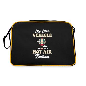 Hot Air Balloon Sky Flame - Retro Bag - black/gold - Back