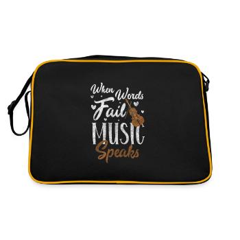 Violin player symphony - Retro Bag - black/gold - Back