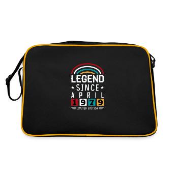 1979 Legend Since Birthday Gift April - Retro Bag - black/gold - Back
