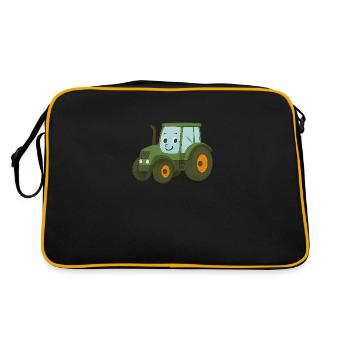 Traktor - Retro Tasche - Schwarz/Gold - Hinten
