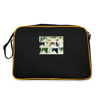Yak Abstract - Retro Tasche - Schwarz/Gold - Hinten