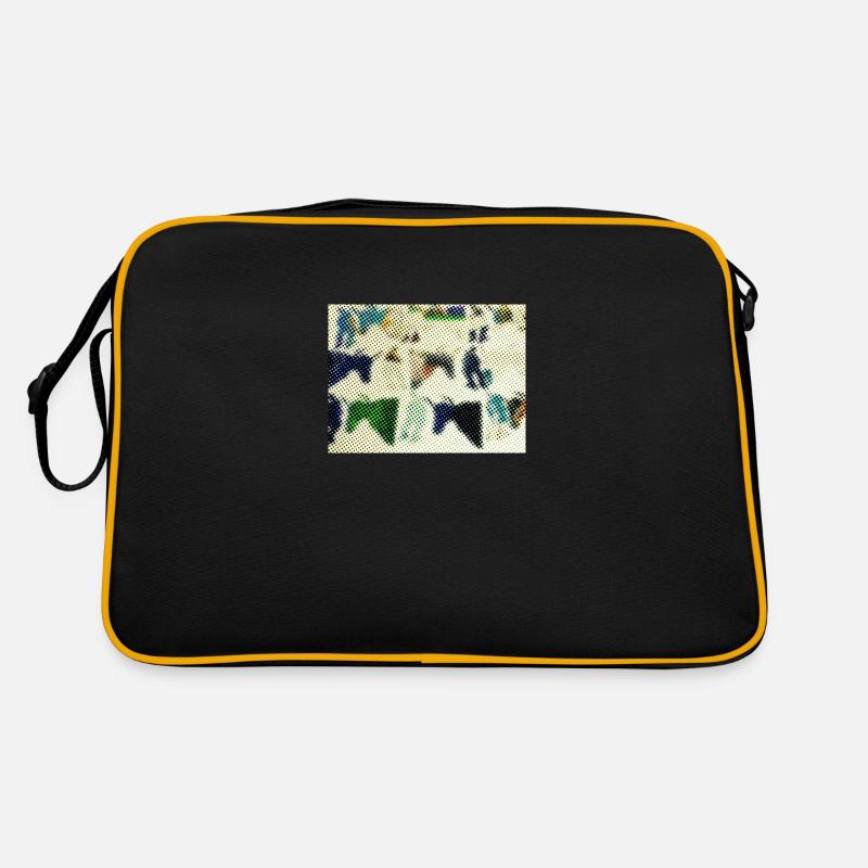 Yak Abstract - Retro Bag - black/gold