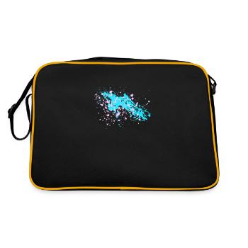 Paint splatter! Colorful. Gift. - Retro Bag - black/gold - Back