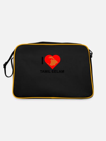 Eelam tamoul - Sac Retro - noir/or - Dos