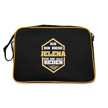 Jelena as a nickname - Retro Bag - black/gold - Back