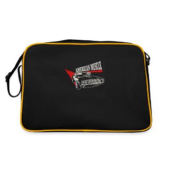 American Muscle Car Dogde Charger V8 compresseur 3 - Sac Retro - noir/or - Dos