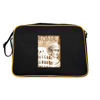ITALIE ROME - JULIUS - Sac Retro - noir/or - Dos