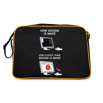 Designer graphiste graphiste designer artiste - Sac Retro - noir/or - Dos