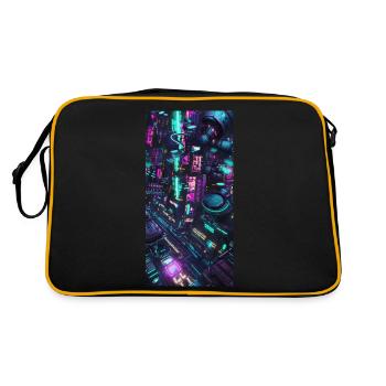 CYBERPUNK - Retro Bag - black/gold - Back