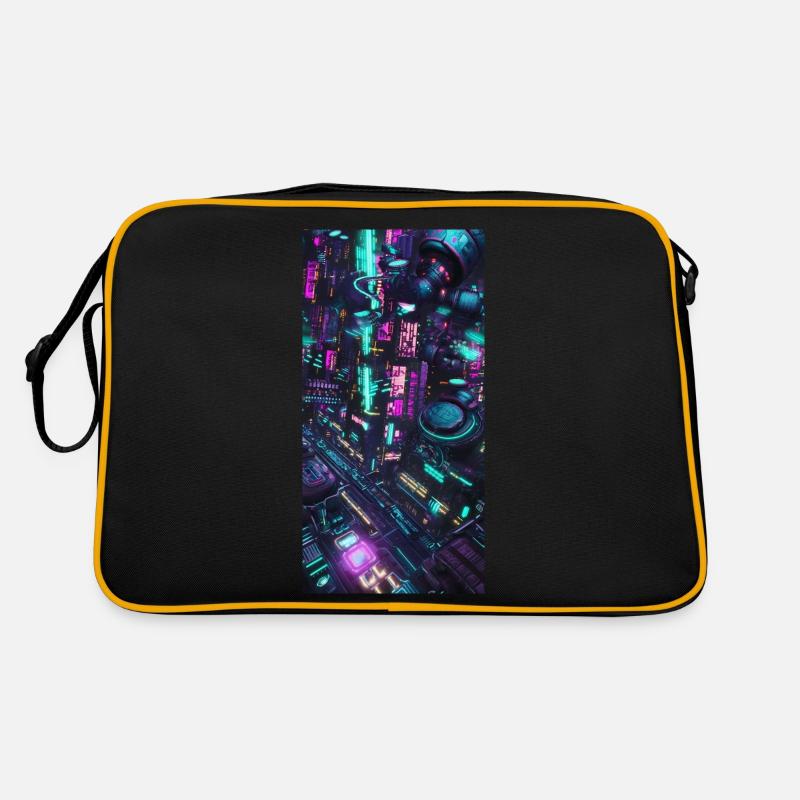 CYBERPUNK - Retro Tasche - Schwarz/Gold