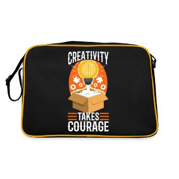 Creativity Takes Courage - Retro Bag - black/gold - Back