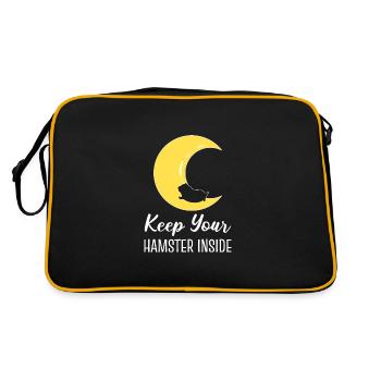 Gardez l’amoureux des animaux de compagnie d’intérieur du hamster - Sac Retro - noir/or - Dos